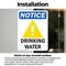 Signmission Drinking Water Sign With Symbol, 3.5 in W x Rectangle, Vinyl Decal OS-2PACK-NS-D-35-V-11550 - alternate 6